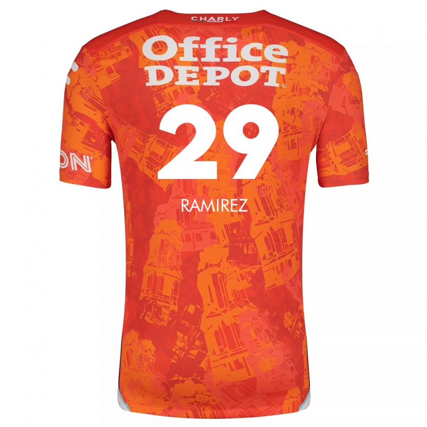 Kandiny Dames Elliana Ramirez #29 Oranje Wit Uitshirt Uittenue 2024/25 T-Shirt