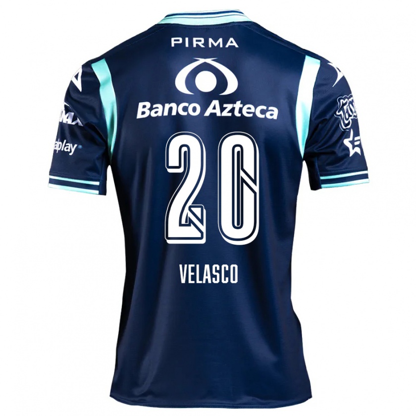 Kandiny Dames Kevin Velasco #20 Marineblauw Uitshirt Uittenue 2024/25 T-Shirt