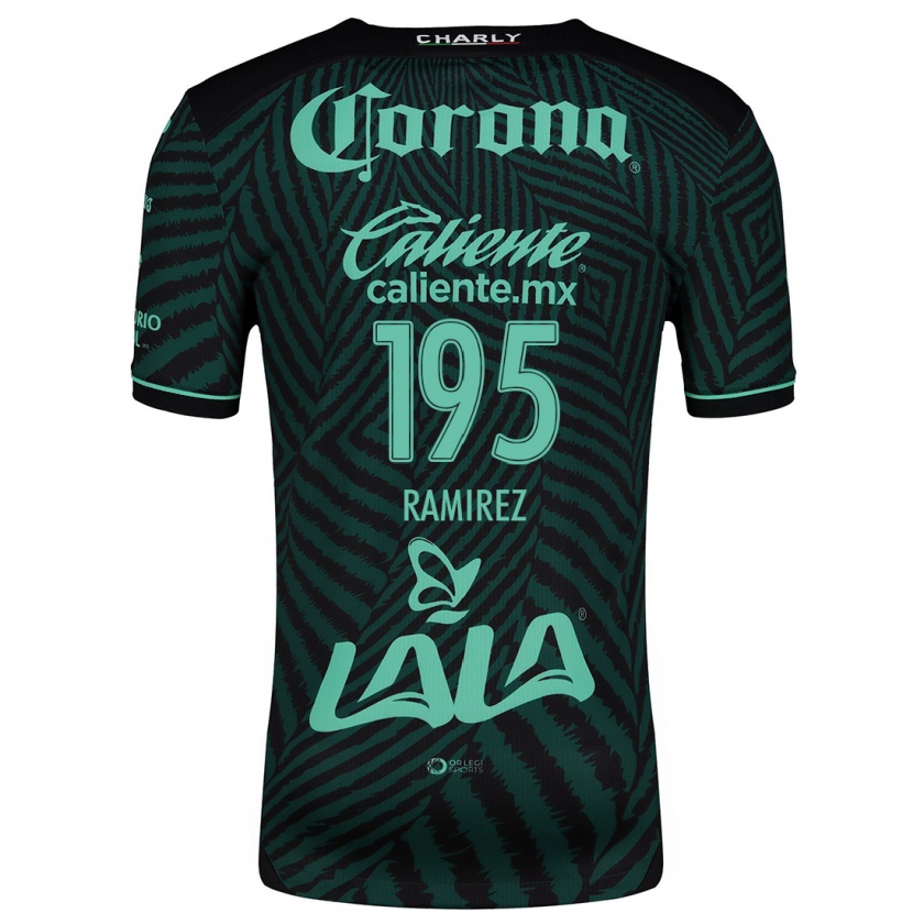 Kandiny Donna Maglia Jesús Ramírez #195 Nero Verde Kit Gara Away 2024/25 Maglietta