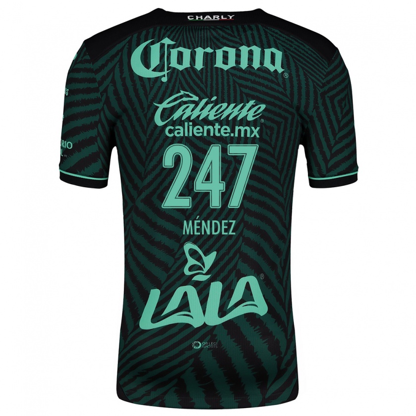 Kandiny Mujer Camiseta Owen Méndez #247 Verde Negro 2ª Equipación 2024/25 La Camisa