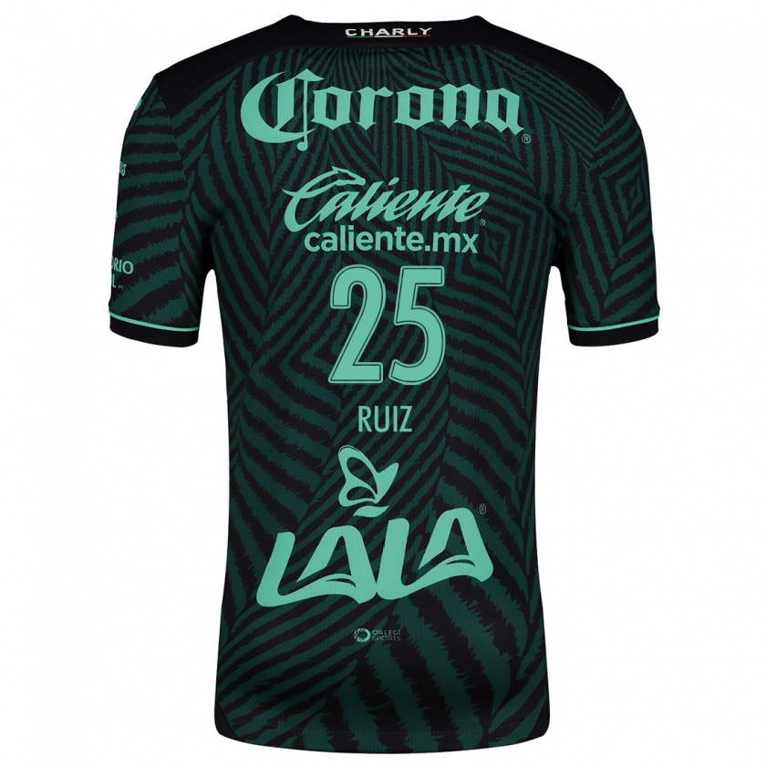 Kandiny Mujer Camiseta Michel Ruíz #25 Verde Negro 2ª Equipación 2024/25 La Camisa