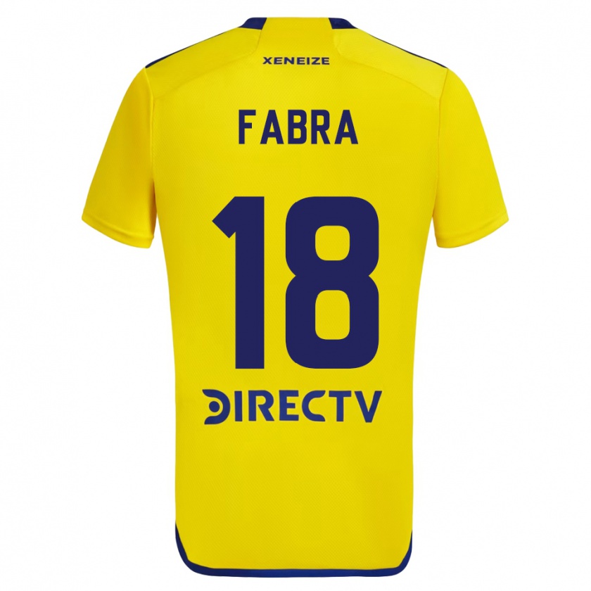 Kandiny Dames Frank Fabra #18 Geel Blauw Uitshirt Uittenue 2024/25 T-Shirt België