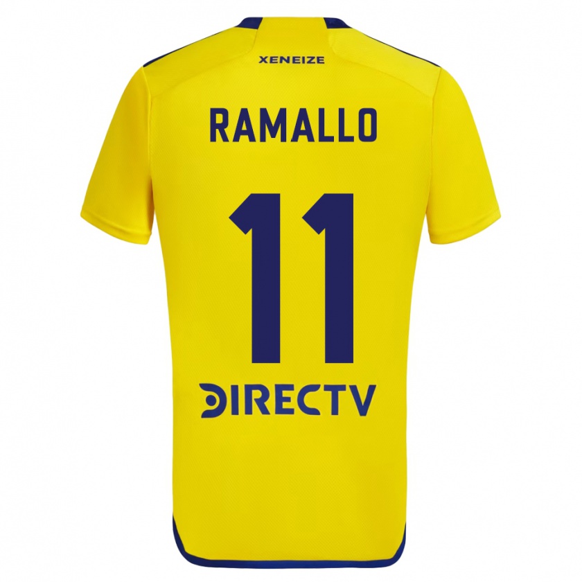 Kandiny Donna Maglia Yael Ramallo #11 Giallo Blu Kit Gara Away 2024/25 Maglietta