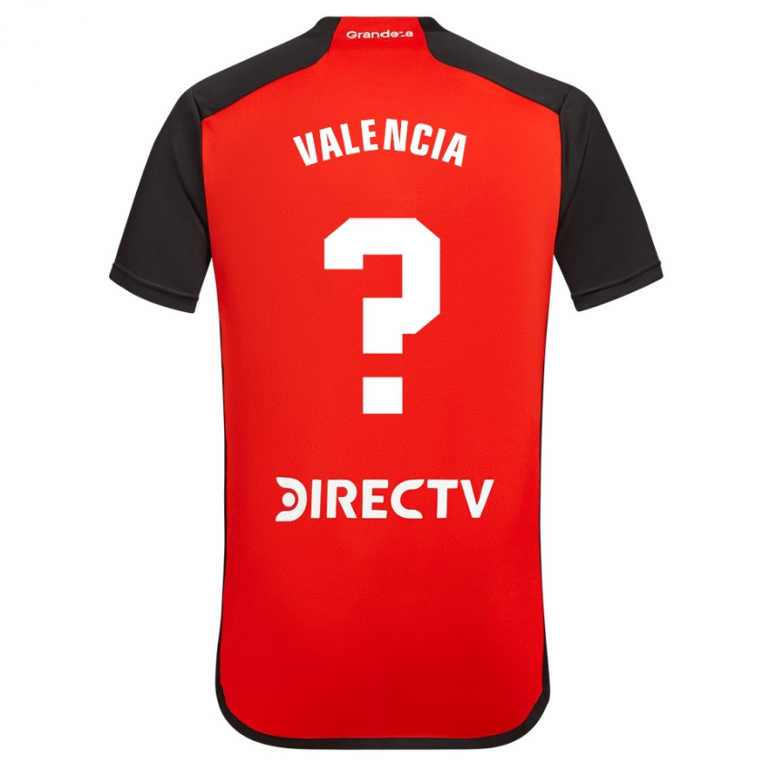 Kandiny Dames Oswaldo Valencia #0 Rood Zwart Wit Uitshirt Uittenue 2024/25 T-Shirt