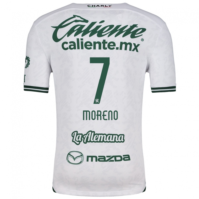 Kandiny Donna Maglia Iván Moreno #7 Bianco Verde Kit Gara Away 2024/25 Maglietta