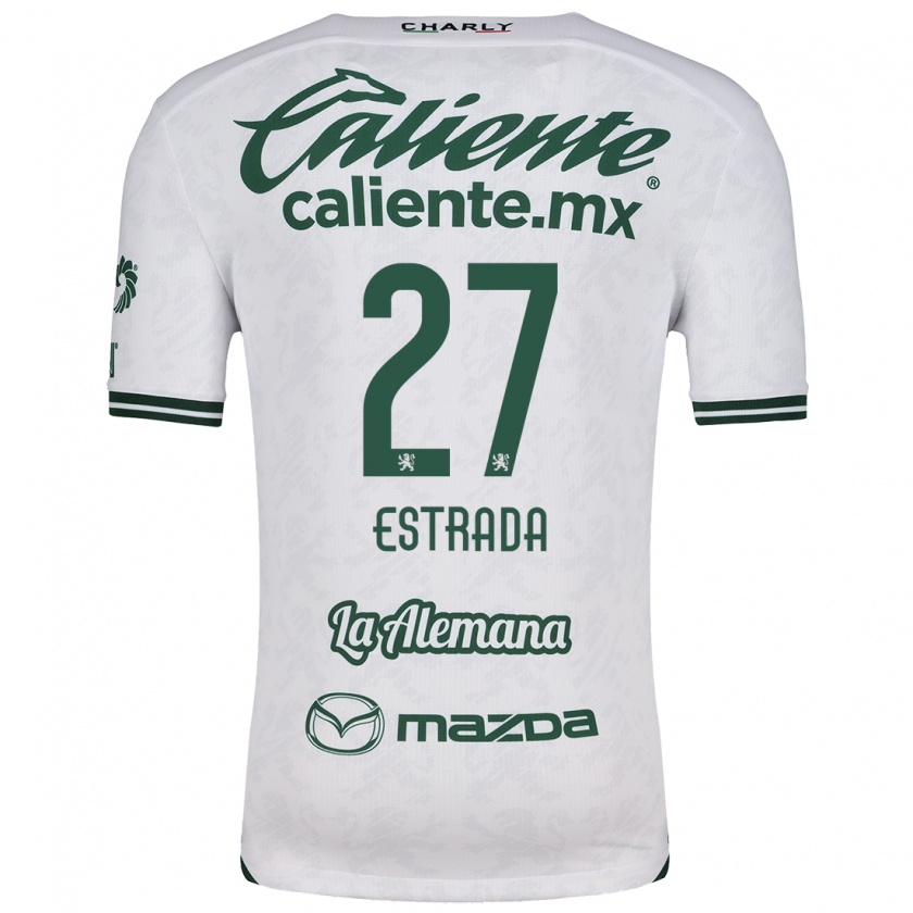 Kandiny Donna Maglia Ángel Estrada #27 Bianco Verde Kit Gara Away 2024/25 Maglietta