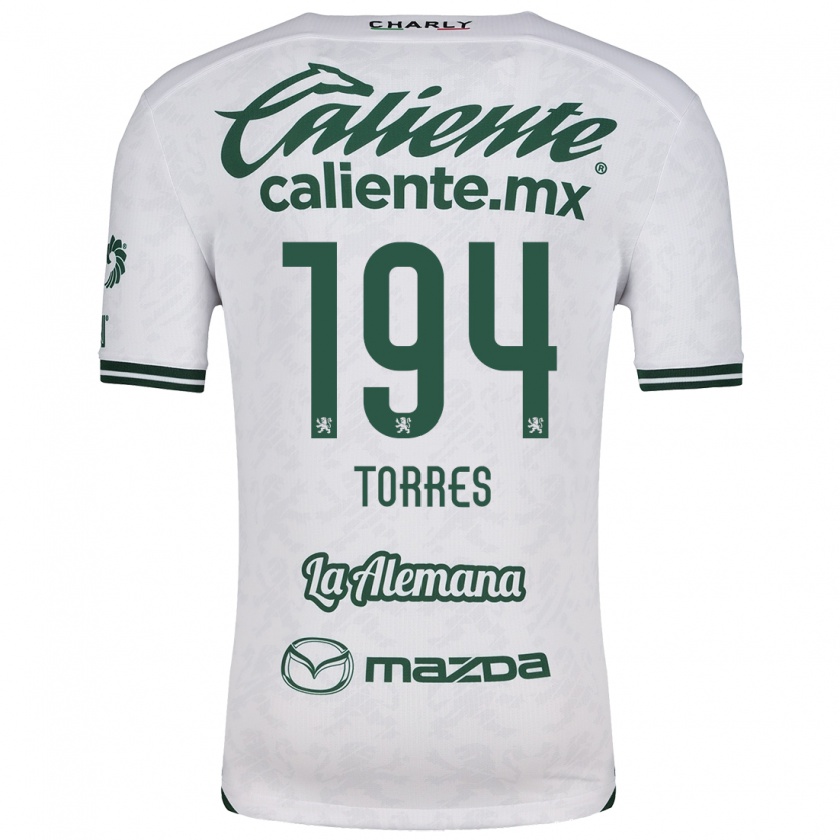 Kandiny Donna Maglia Erick Torres #194 Bianco Verde Kit Gara Away 2024/25 Maglietta