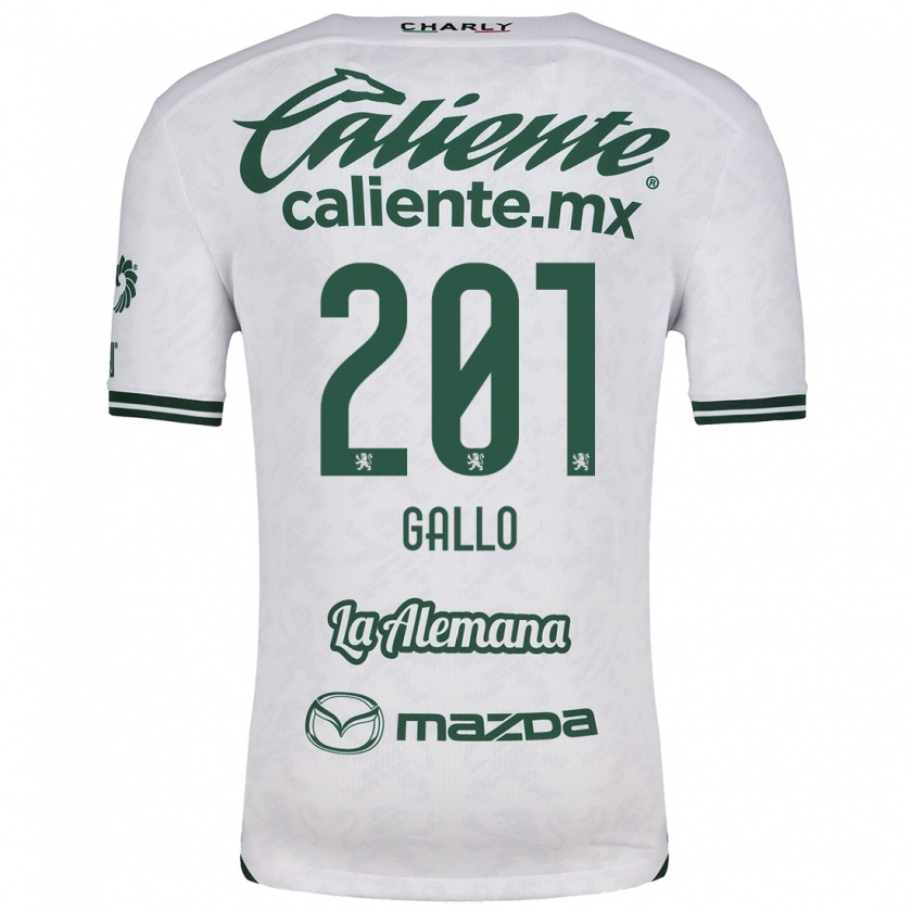 Kandiny Donna Maglia Andrés Gallo #201 Bianco Verde Kit Gara Away 2024/25 Maglietta