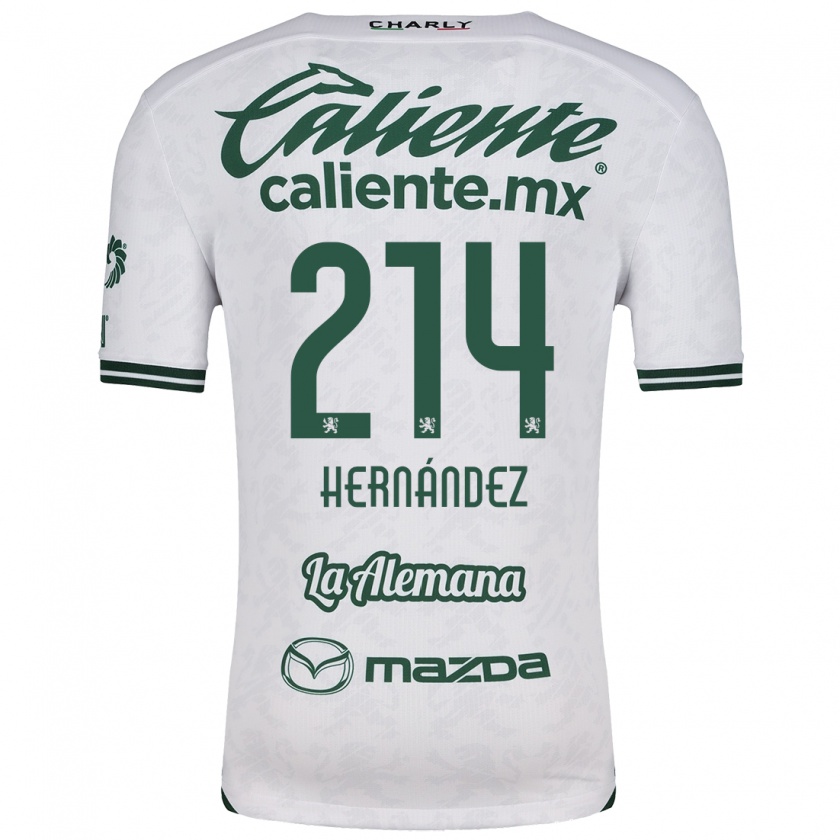 Kandiny Dames Iván Hernández #214 Wit Groen Uitshirt Uittenue 2024/25 T-Shirt