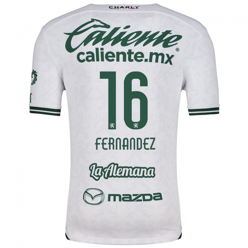 Kandiny Donna Maglia Omar Fernández #16 Bianco Verde Kit Gara Away 2024/25 Maglietta