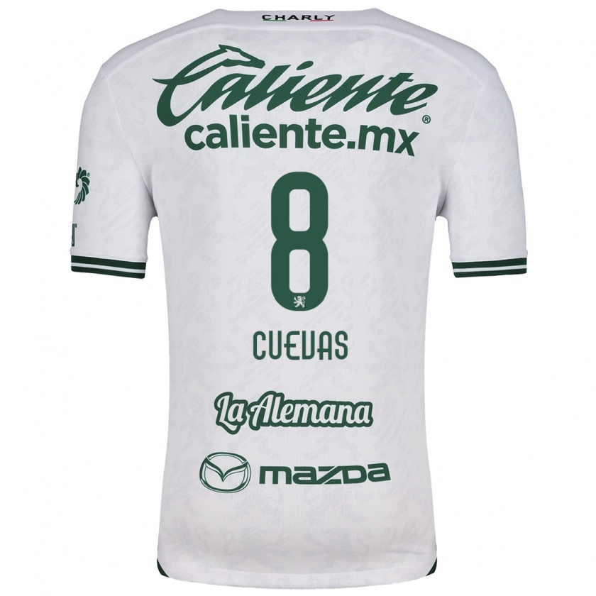 Kandiny Donna Maglia Lucero Cuevas #8 Bianco Verde Kit Gara Away 2024/25 Maglietta