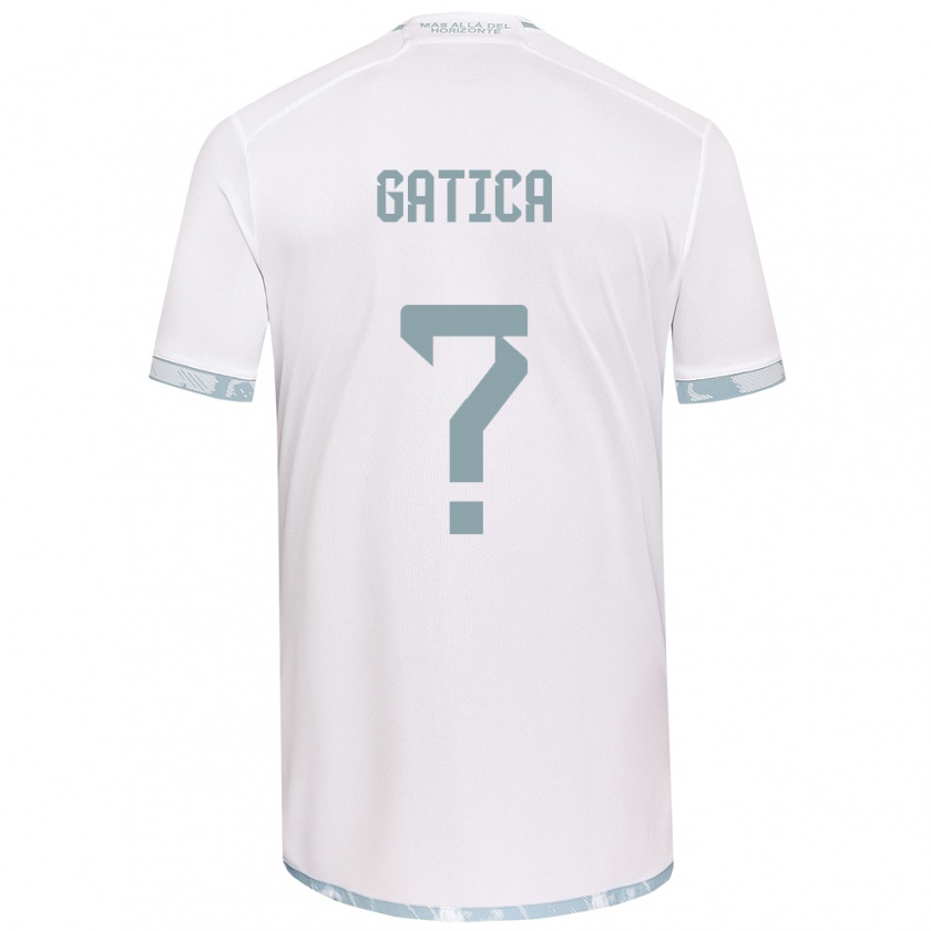 Kandiny Mujer Camiseta José Gatica #0 Gris Blanco 2ª Equipación 2024/25 La Camisa