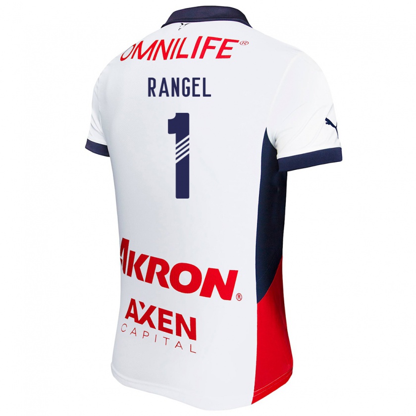 Kandiny Donna Maglia Raúl Rangel #1 Bianco Rosso Blu Kit Gara Away 2024/25 Maglietta