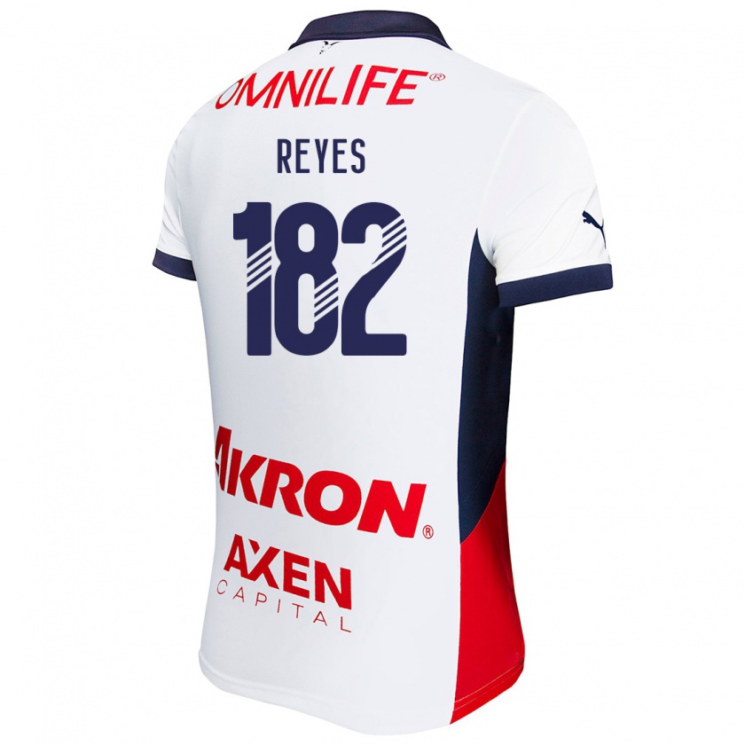 Kandiny Mujer Camiseta Mauricio Reyes #182 Blanco Rojo Azul 2ª Equipación 2024/25 La Camisa