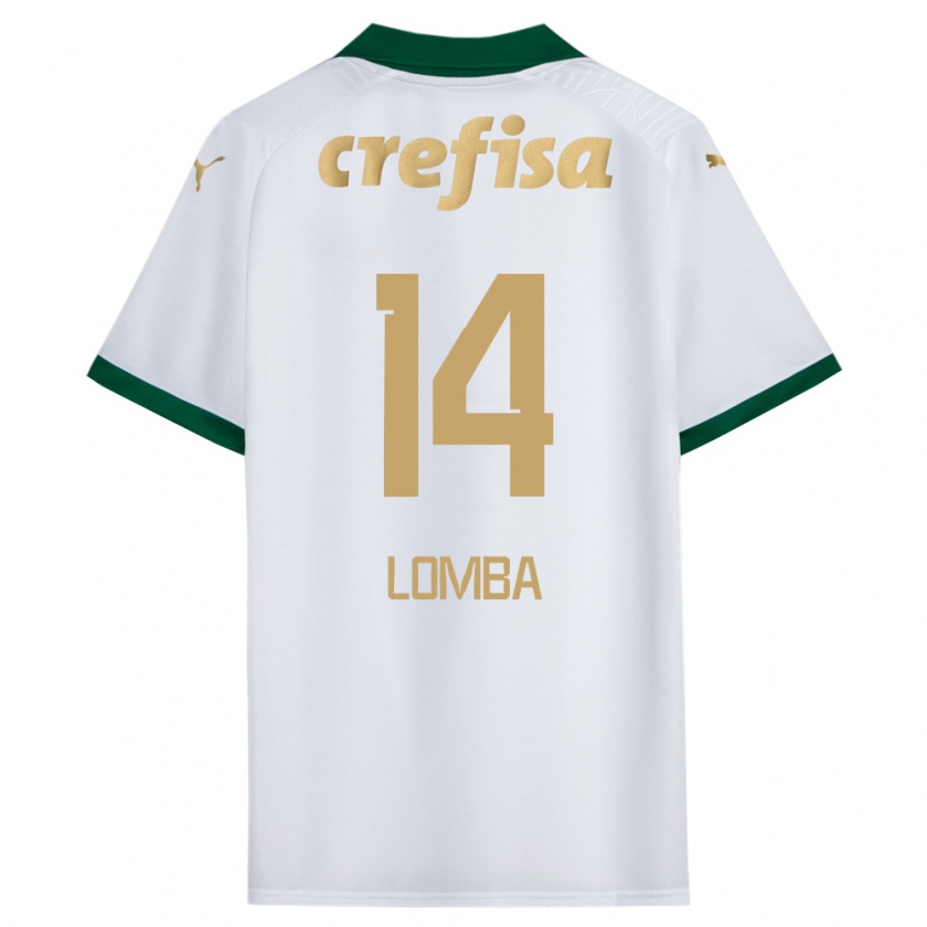 Kandiny Mujer Camiseta Marcelo Lomba #14 Blanco Verde 2ª Equipación 2024/25 La Camisa México