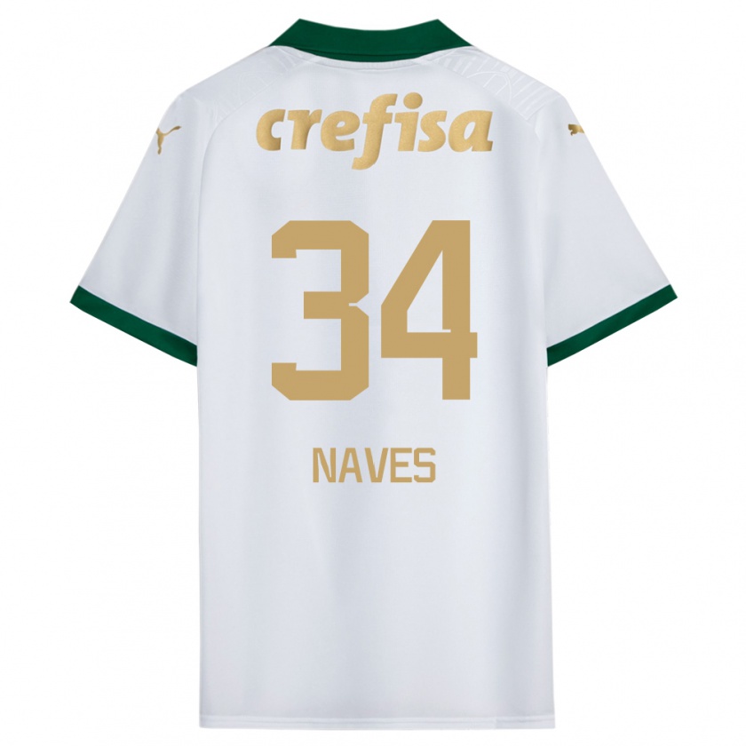 Kandiny Mujer Camiseta Naves #34 Blanco Verde 2ª Equipación 2024/25 La Camisa México