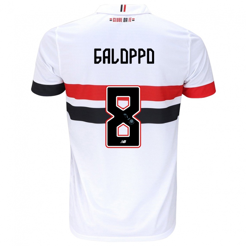 Kandiny Kinderen Giuliano Galoppo #8 Wit Rood Zwart Thuisshirt Thuistenue 2024/25 T-Shirt