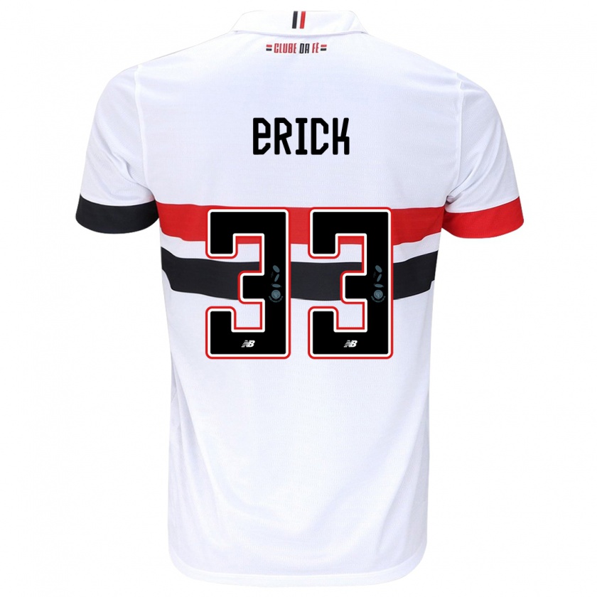 Kandiny Kinderen Erick #33 Wit Rood Zwart Thuisshirt Thuistenue 2024/25 T-Shirt België