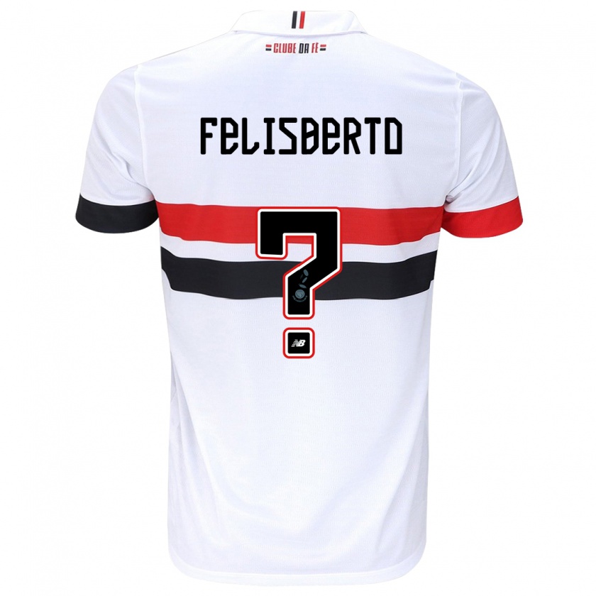 Kandiny Bambino Maglia Igor Felisberto #0 Bianco Rosso Nero Kit Gara Home 2024/25 Maglietta