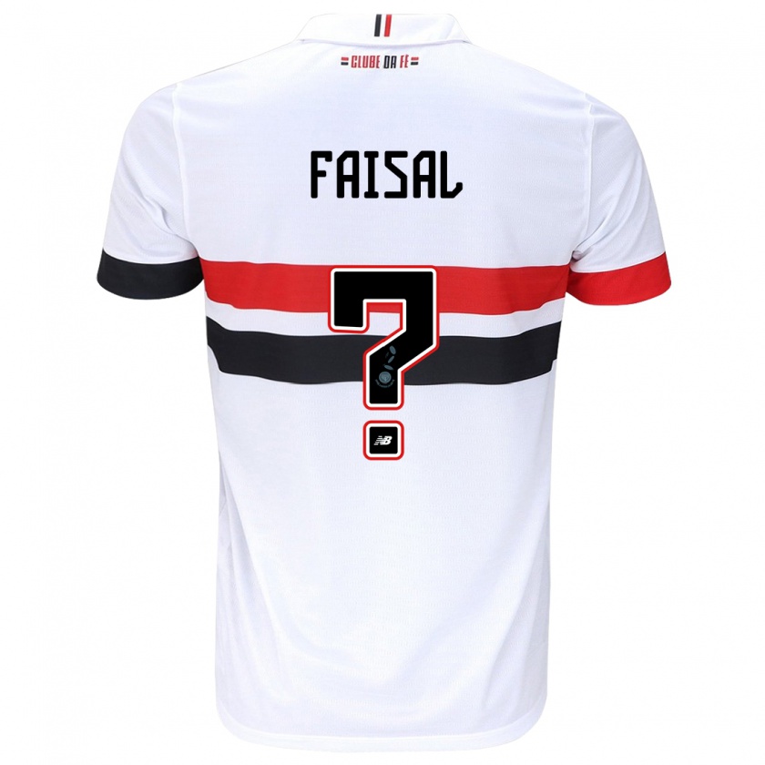 Kandiny Niño Camiseta King Faisal #0 Blanco Rojo Negro 1ª Equipación 2024/25 La Camisa México