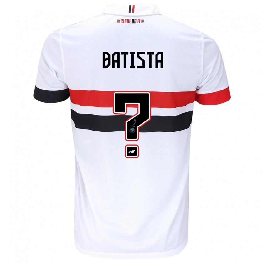 Kandiny Kinder Guilherme Batista #0 Weiß Rot Schwarz Heimtrikot Trikot 2024/25 T-Shirt Österreich