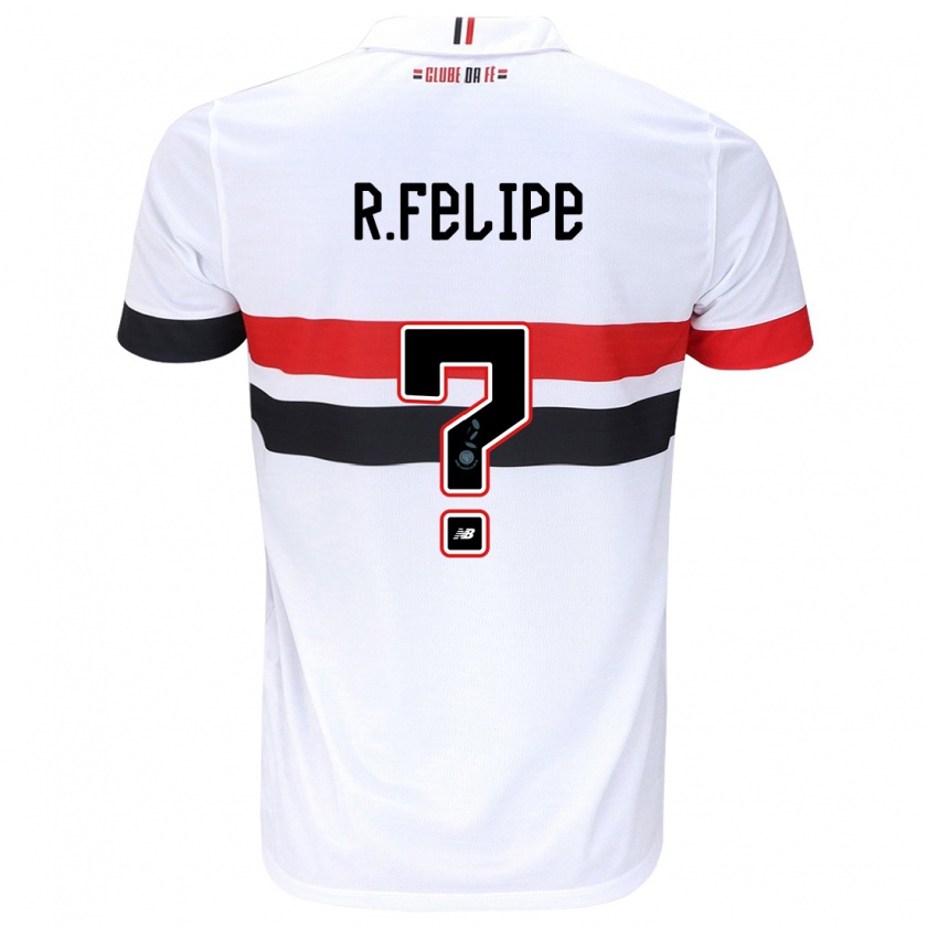 Kandiny Bambino Maglia Ryan Felipe #0 Bianco Rosso Nero Kit Gara Home 2024/25 Maglietta