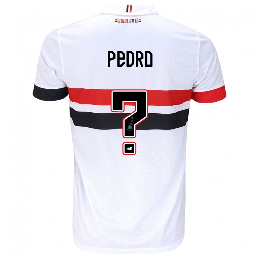 Kandiny Niño Camiseta João Pedro #0 Blanco Rojo Negro 1ª Equipación 2024/25 La Camisa México