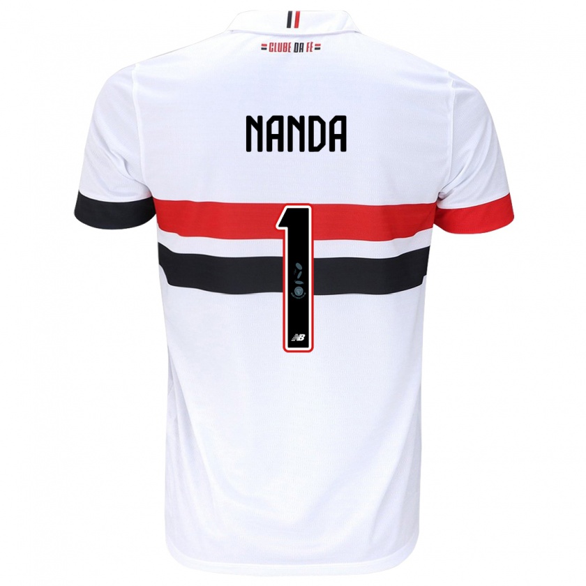 Kandiny Niño Camiseta Nanda #1 Blanco Rojo Negro 1ª Equipación 2024/25 La Camisa México