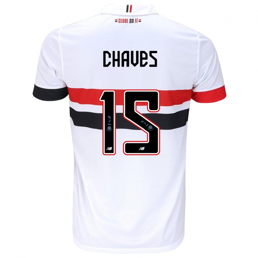 Kandiny Bambino Maglia Carol Chaves #15 Bianco Rosso Nero Kit Gara Home 2024/25 Maglietta