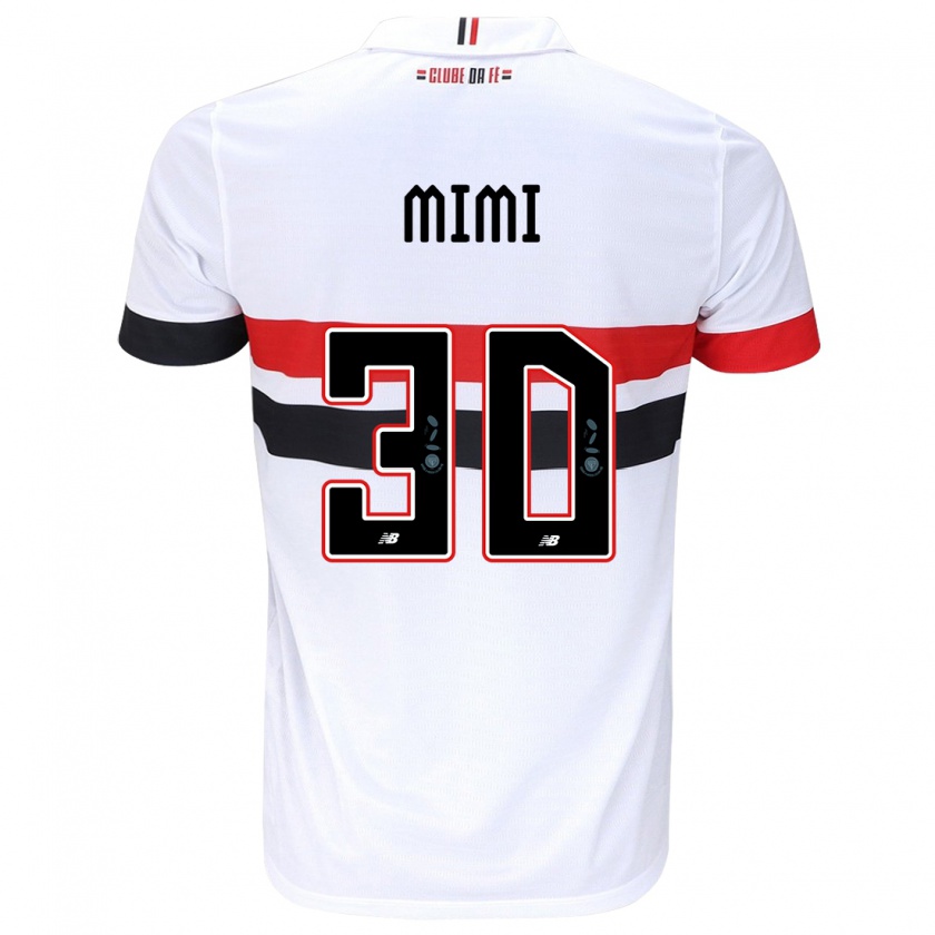 Kandiny Bambino Maglia Mimi #30 Bianco Rosso Nero Kit Gara Home 2024/25 Maglietta