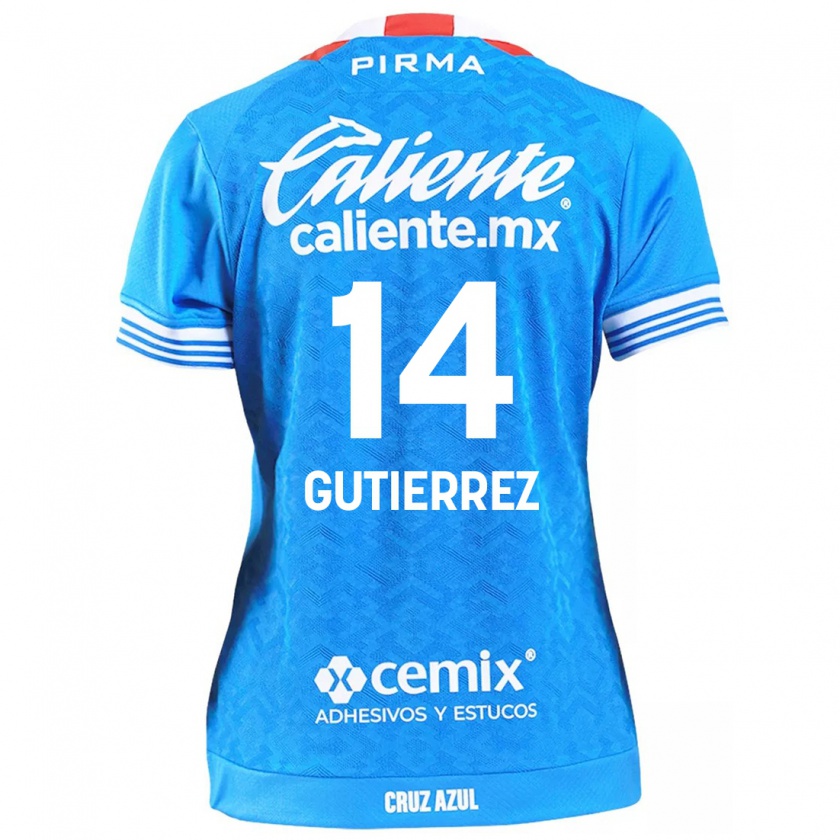 Kandiny Niño Camiseta Alexis Gutiérrez #14 Cielo Azul 1ª Equipación 2024/25 La Camisa