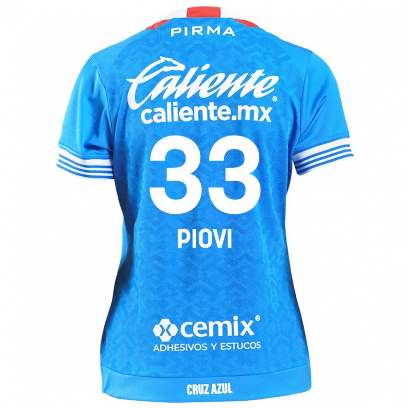 Kandiny Bambino Maglia Gonzalo Piovi #33 Cielo Blu Kit Gara Home 2024/25 Maglietta