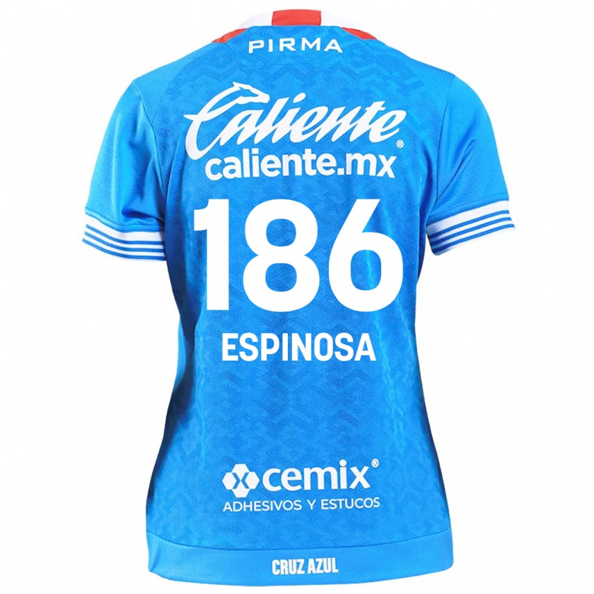 Kandiny Niño Camiseta Brandón Espinosa #186 Cielo Azul 1ª Equipación 2024/25 La Camisa