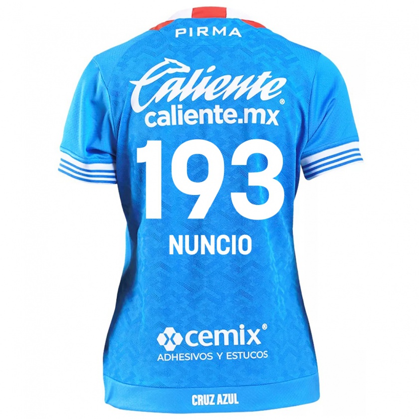 Kandiny Niño Camiseta Jorge Nuncio #193 Cielo Azul 1ª Equipación 2024/25 La Camisa México