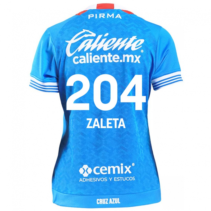 Kandiny Niño Camiseta Mauro Zaleta #204 Cielo Azul 1ª Equipación 2024/25 La Camisa México