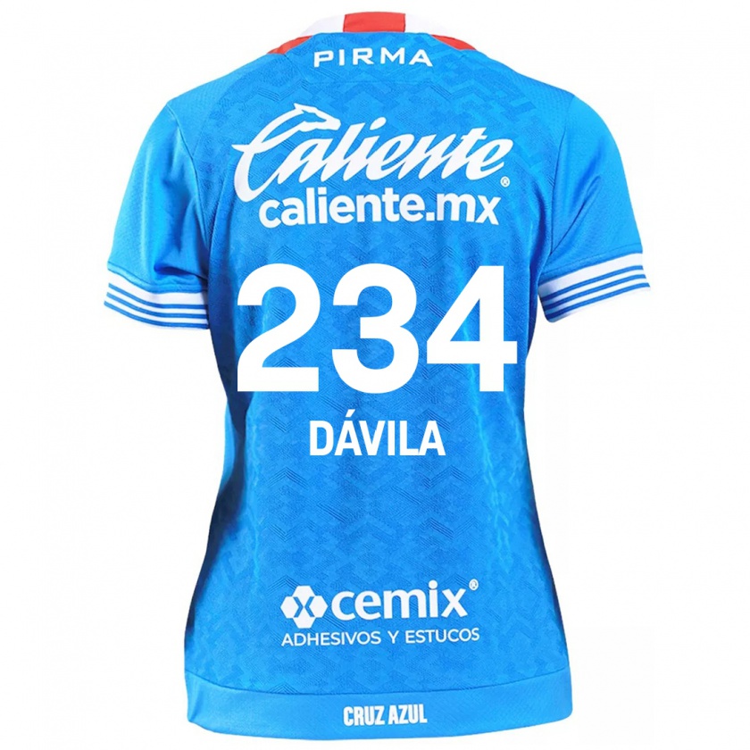 Kandiny Kinderen Emilio Dávila #234 Hemelsblauw Thuisshirt Thuistenue 2024/25 T-Shirt België