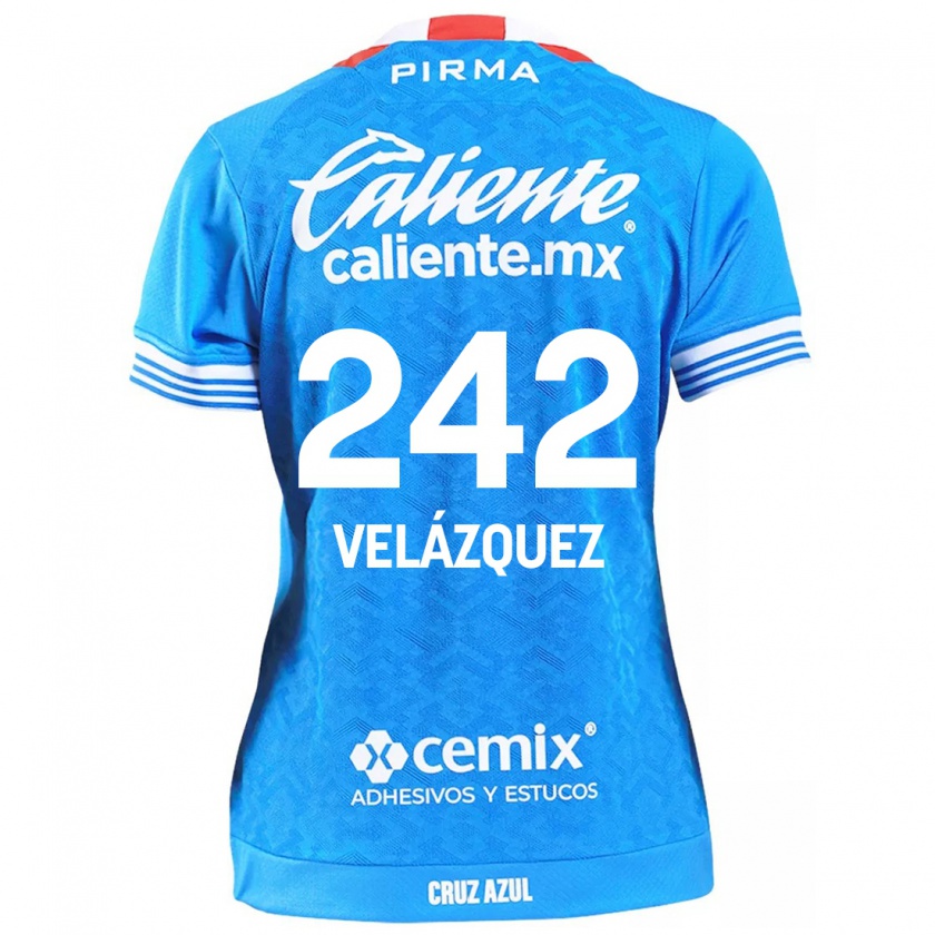 Kandiny Kinder Karol Velázquez #242 Himmelblau Heimtrikot Trikot 2024/25 T-Shirt Österreich