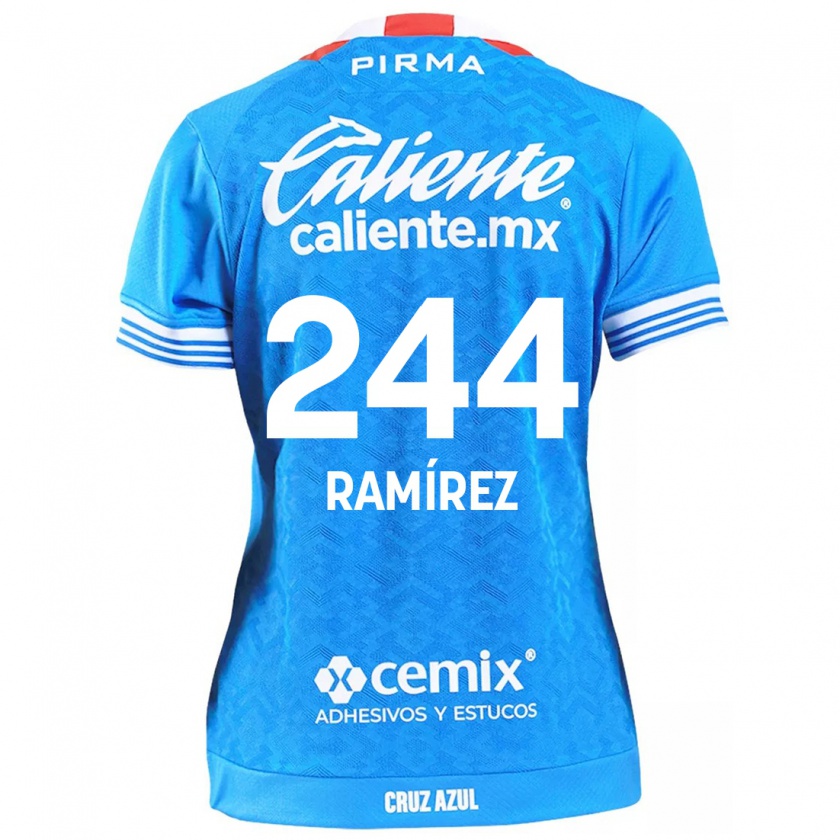 Kandiny Niño Camiseta Nicolás Ramírez #244 Cielo Azul 1ª Equipación 2024/25 La Camisa México