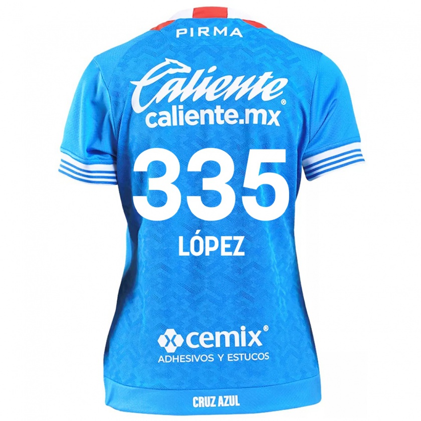 Kandiny Kinderen Alfredo López #335 Hemelsblauw Thuisshirt Thuistenue 2024/25 T-Shirt