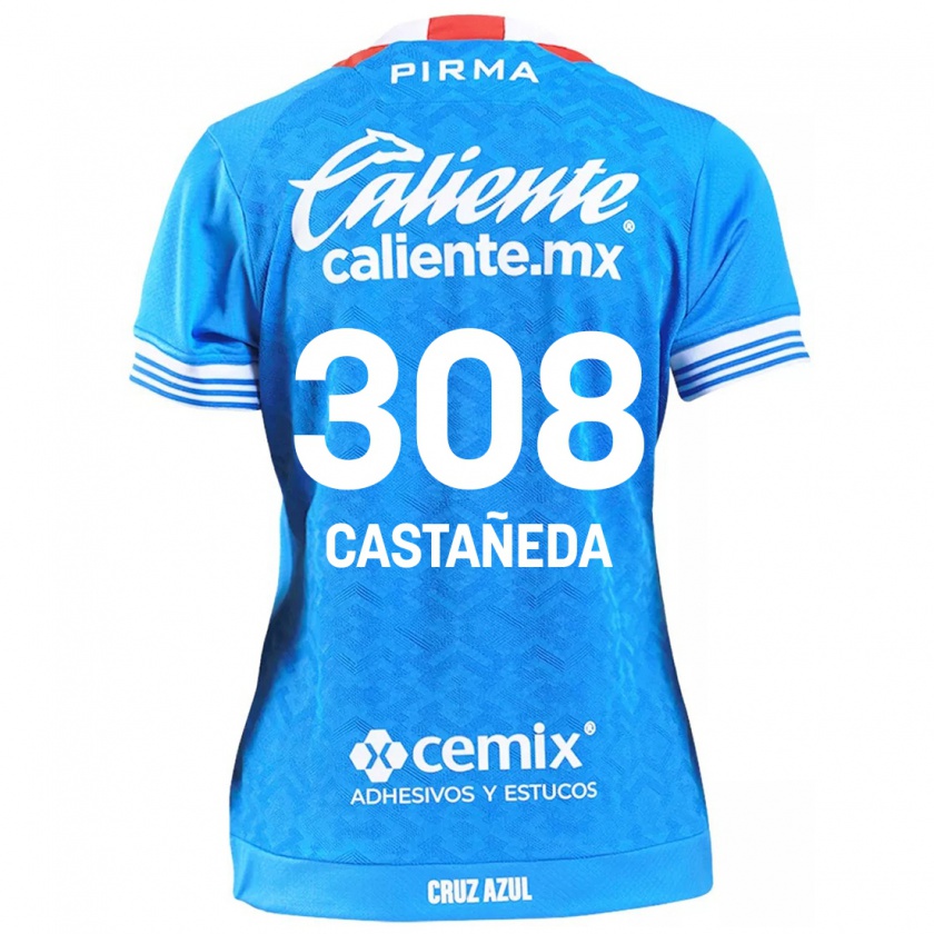 Kandiny Bambino Maglia Emiliano Castañeda #308 Cielo Blu Kit Gara Home 2024/25 Maglietta