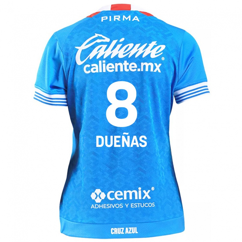 Kandiny Niño Camiseta Jesús Dueñas #8 Cielo Azul 1ª Equipación 2024/25 La Camisa México