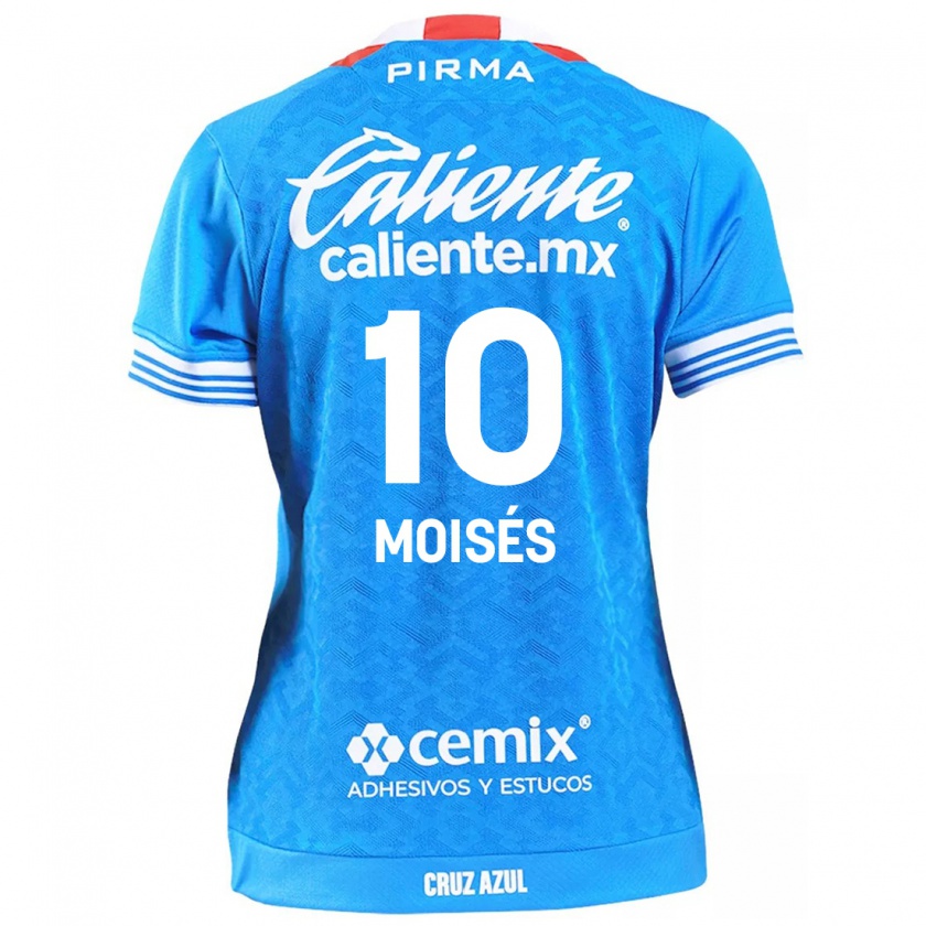 Kandiny Niño Camiseta Moisés Vieira #10 Cielo Azul 1ª Equipación 2024/25 La Camisa México