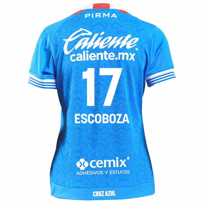 Kandiny Niño Camiseta Alonso Escoboza #17 Cielo Azul 1ª Equipación 2024/25 La Camisa México