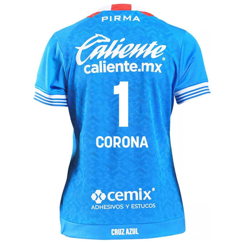 Kandiny Niño Camiseta Jose De Jesus Corona #1 Cielo Azul 1ª Equipación 2024/25 La Camisa