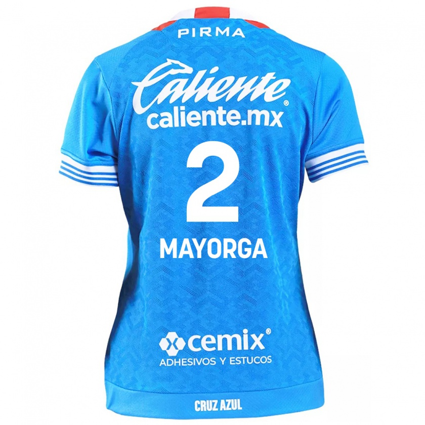 Kandiny Niño Camiseta Alejandro Mayorga #2 Cielo Azul 1ª Equipación 2024/25 La Camisa México