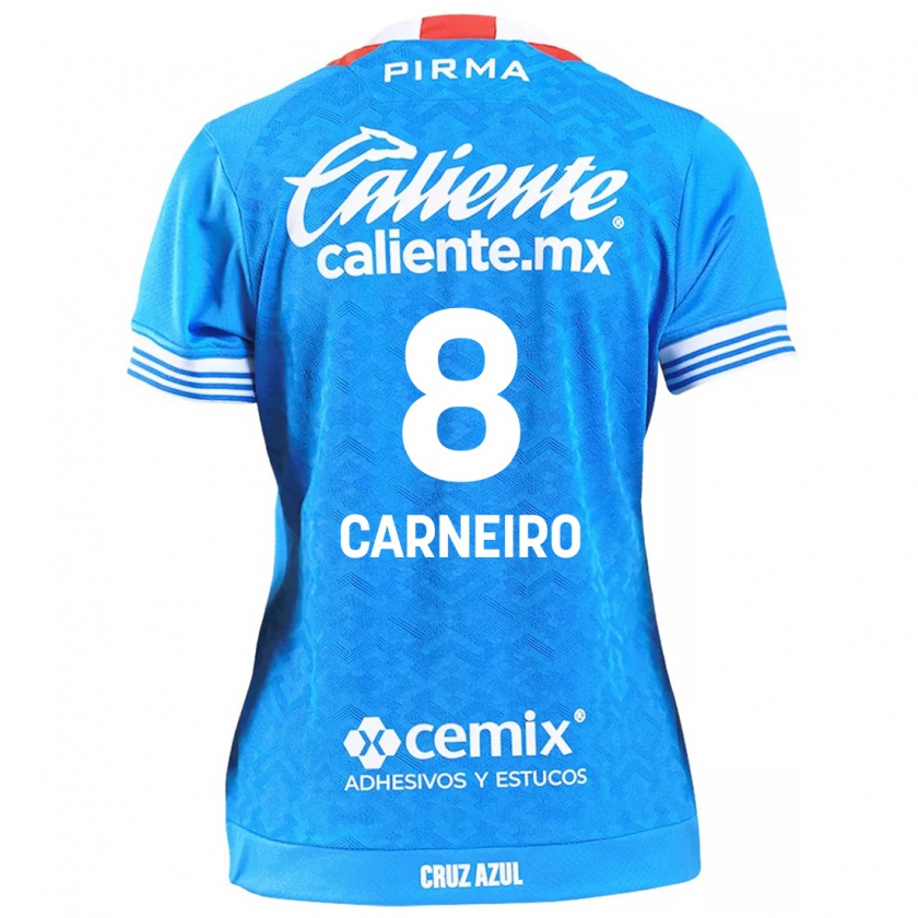 Kandiny Kinder Gonzalo Carneiro #8 Himmelblau Heimtrikot Trikot 2024/25 T-Shirt Österreich