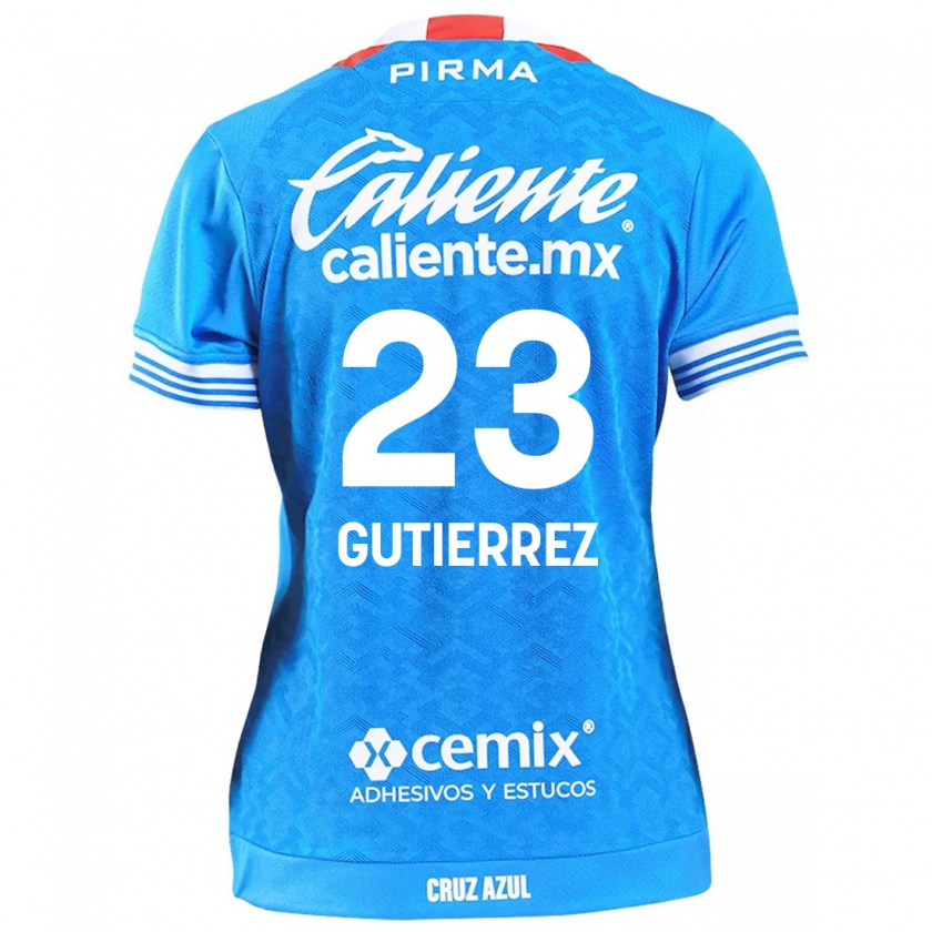 Kandiny Kinderen Ivonne Gutierrez #23 Hemelsblauw Thuisshirt Thuistenue 2024/25 T-Shirt België