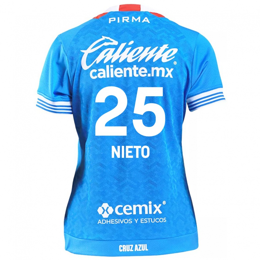 Kandiny Niño Camiseta Natsidieli Nieto #25 Cielo Azul 1ª Equipación 2024/25 La Camisa