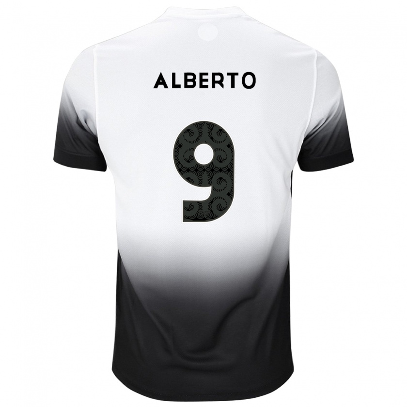 Kandiny Bambino Maglia Yuri Alberto #9 Bianco Nero Kit Gara Home 2024/25 Maglietta