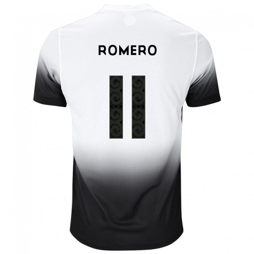 Kandiny Kinderen Ángel Romero #11 Wit Zwart Thuisshirt Thuistenue 2024/25 T-Shirt